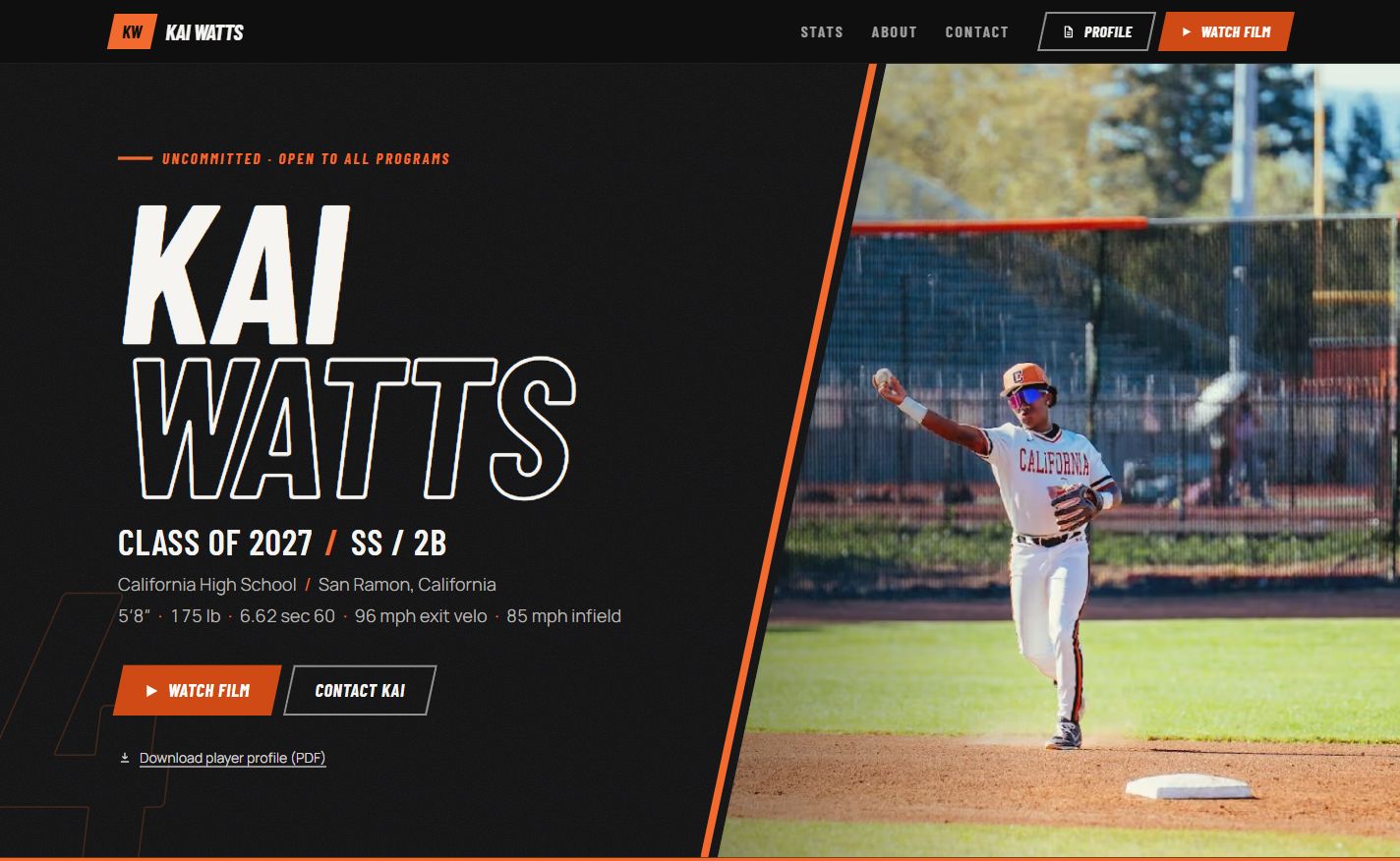 The kaiwatts.com homepage on a desktop screen